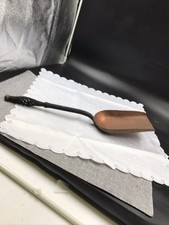 Alte Kaminschaufel Eisen schwarz gold kupfer Vinatge Shabby