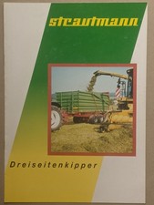 STRAUTMANN Einachs Tandem Zweiachs Dreiseiten Kipper Prospekt Traktor Schlepper