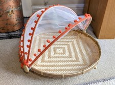 Großer Vintage handgewebter