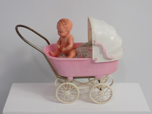 Vintage miniatur puppenwagen - vintage,