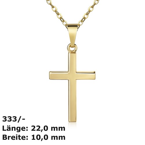 Kreuz anhänger 333 gold - anhänger,