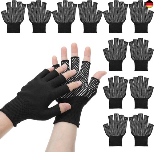 6paar halbfinger handschuhe - 6paar,