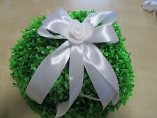 10 Autoschleifen Weiß mit