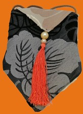 Umhänge Tasche Habdarbeit Bommel Quaste Orange Unikat Kordel Mittelalter 2farbig