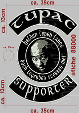 TUPAC SUPPORTER  Rückenaufnäher Set (3  Teile)Aufnäher Patch..