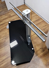 K# TV Lowboard Regal drehbar Glas 8mm schwarz 105 cm HOHE Qualität bis 20kg 60"