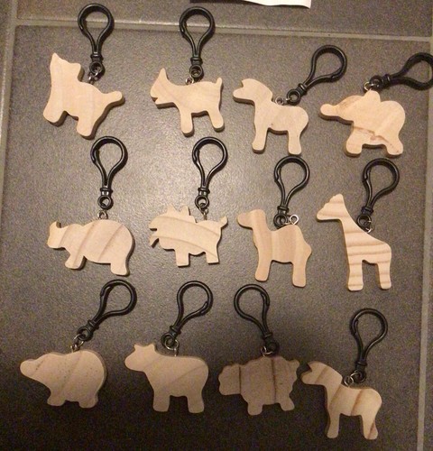 12x schlüsselanhänger tiere - schlüsselanhänger,