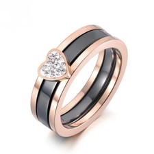 Luxus Ring Keramik  Edelstahl