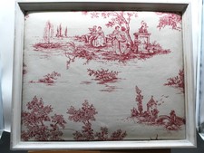 Vintage Wandbild, Linoldruck, Linolschnitt, gerahmt, shabby chic Rahmen Nr.3