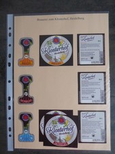 Bieretiketten, BW, Heidelberg, Brauerei zum Klosterhof