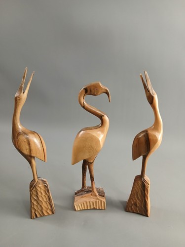 Holz figuren flamingo - flamingo, reiher