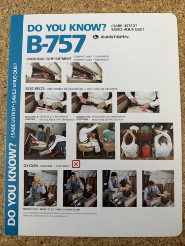 Eastern 757 safety - safety, card