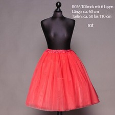 Tüllrock Tütü  6 Lagen 60cm
