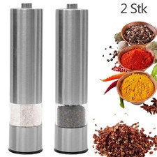 Salz Pfeffer Chilli Gewürzmühle Grinder Elektrische Pfeffermühle Salzstreuer ✓