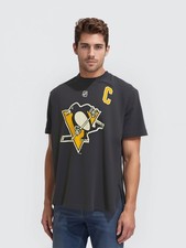 NHL T-Shirt Penguins Pittsburgh Reebok No. 87 Crosby schwarz gelb M Hockey