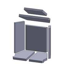 Feuerraumauskleidung Passend für Skantherm** Kamin & Ofen 7-teilig