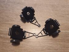 (E1-46) Wiking LKW H0 1:87 Ersatzteile Anhänger 3 Stück mit Achse Räder Deichsel