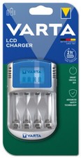 Varta Akku Ladegerät Charger LCD USB IN KFZ für 4 AA / AAA 57070