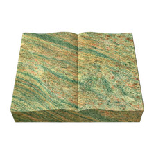 Granit Grabplatte Himalaya 60 × 45 × 12 cm - mit Inschrift, pflegeleicht