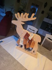 Adventskalender " ELCH " aus Holz mit 24 SÄCKCHEN zum Befüllen
