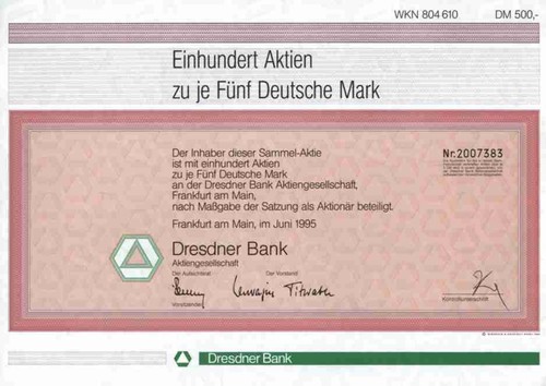 Dresdner bank frankfurt 1995 - dresdner,