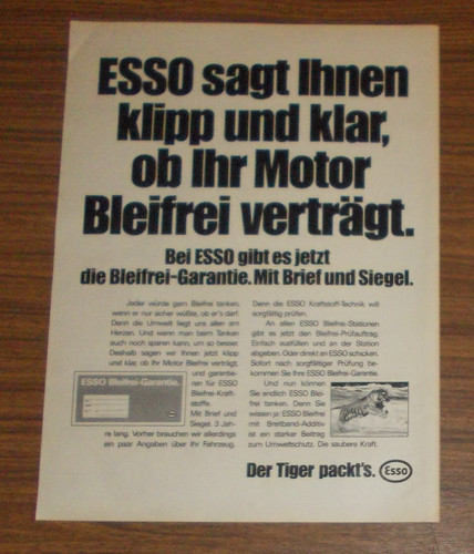 Rare advertising esso lead - advertising,