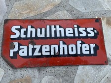 Schultheiss Patzenhofer altes Emailschild Berlin 30er Jahre