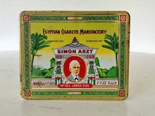 Zigarettendose Blech Simon Arzt Egyptian Cigarette Manufactory 70 L Large Size 