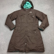 North Face Jacke Damen mittelbraun Hyvent Parka gefüttert Regen Kapuze...