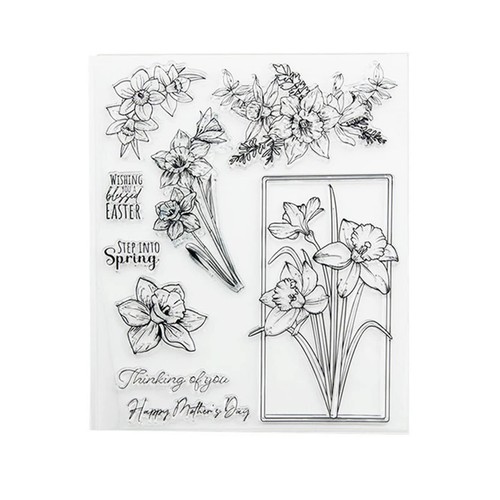 Narzissen transparente stempel - narzissen,