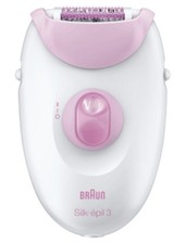 Braun Epilierer Silk-epil 3 Legs & Body Epilierer weiß/rosa OHNE MASSAGEAUFSATZ