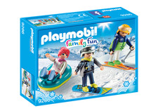 Playmobil 9286 Freizeit Wintersportler Skifahrer Snowboarden Familiy Fun SELTEN