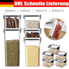10X Set Vorratsdosen mit Deckel Vorratsglas Vorratsgläser Aufbewahrungsbox DHL