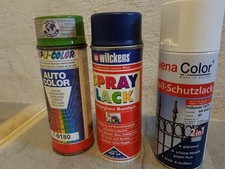 3 unbenützt Sprühfarbe Sprühlack Spraydosen ideral für Graffiti Künstler Sprayer