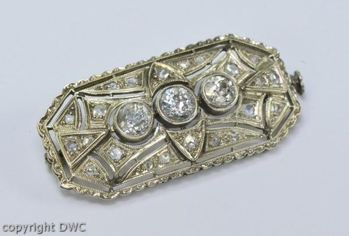 Art deco ansteck diamant - art,