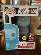 Funko Pop Figur Star Wars Qui Gon Jinn 128 Glow In The Dark 2017 Mit Protektor