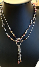 Üppiges Collier Original Swarovski farbenfroh und verspielt 45 cm /neuwertig