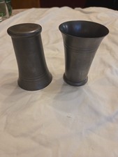 Zinn Trinkbecher Set, 2 Stück ,9cm Hoch