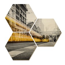 Hexagon - Holz Birke-Furnier -