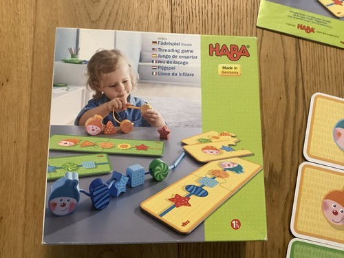 Haba fädelspiel raupe - fädelspiel,