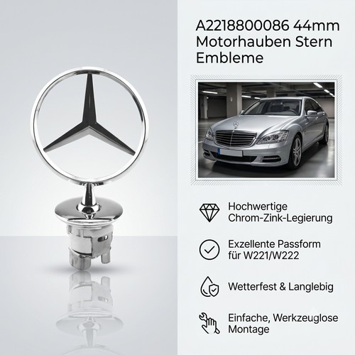 44mm motorhaube glänz stern - 44mm,