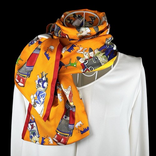 Rare vtg hermes maxi twilly - vtg,