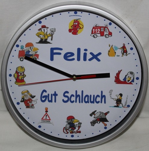 Wanduhr feuerwehrmann - wanduhr,