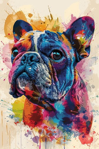 Bulldogge leinwand bild - bulldogge,