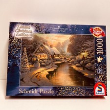 Schmidt - 1000 Teile Puzzle - Thomas Kinkade - Am Weihnachtsabend 59492 - GUT