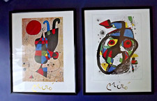 Joan Miro Konvolut Surrealismus Miró Menschen und Hund vor der Sonne & Karotte