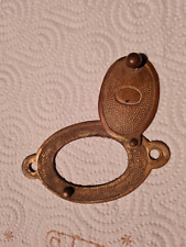 antike vintage Messing Türspion oder Schlossabdeckung f. Safe Tresor Türschloss