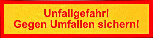 Aufkleber unfallgefahr für - aufkleber,