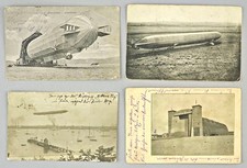 A-9490011-d 4 Postkarten Feldpost Zeppelin Düsseldorf