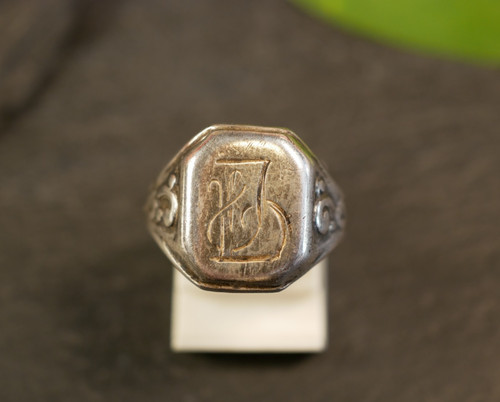 900 silber ring siegelring - 900,